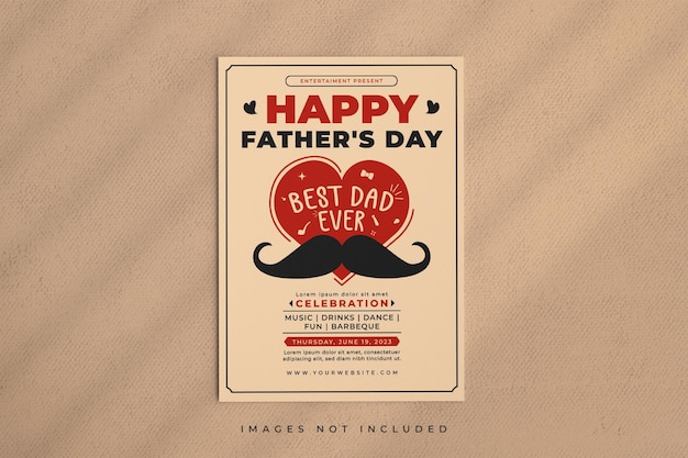 Vector father day party poster