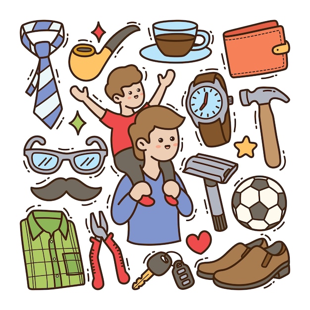 father doodle illustration