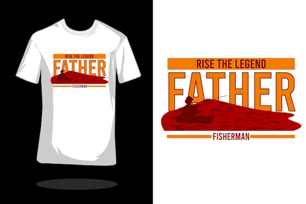 Father fisherman silhouette t shirt design