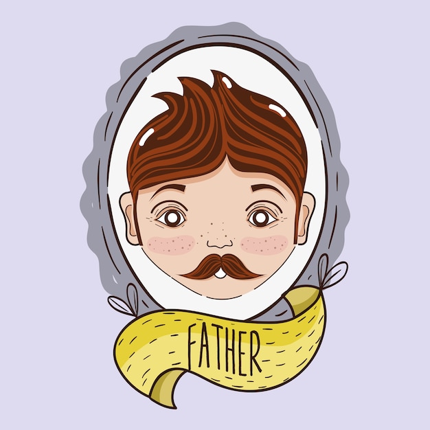 Father inside of emblem decoration