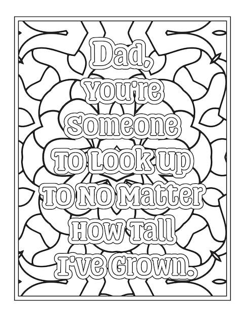 Father Quotes Coloring Pages for Kdp Coloring Pages