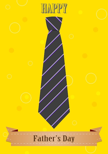 Vector father's day abstract retro vintage background with tie and ribbon. vector design