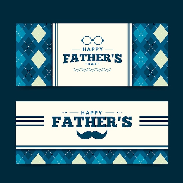 Vector father's day banners collection