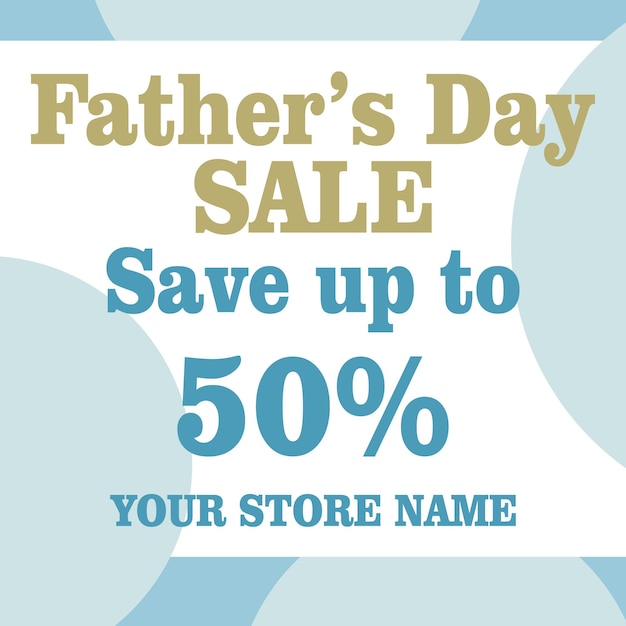 Father's day big sale flyer poster social media post design