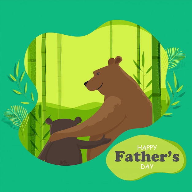 Vector father's day concept.