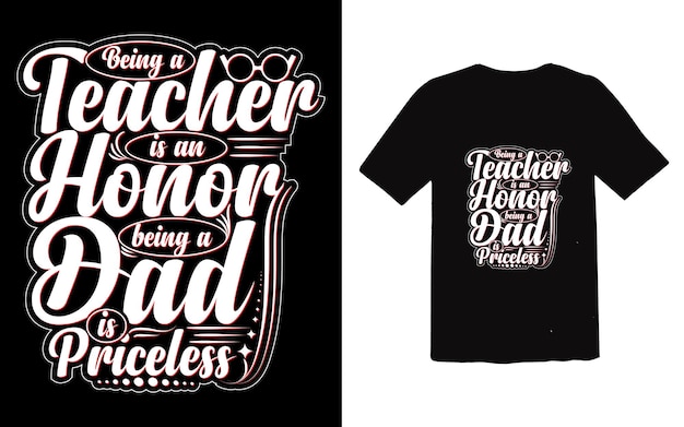 Father's Day Dad Typographic TShirt Design