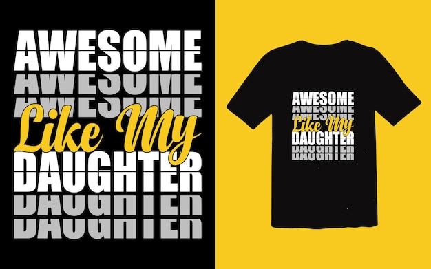 День отца папа типографский дизайн футболки