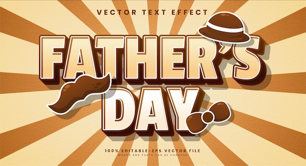 Father's day editable text effect suitable to celebrate the father's day event