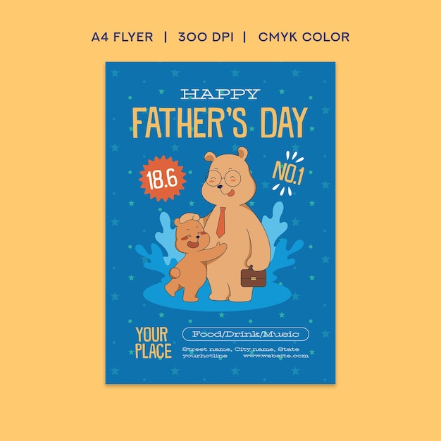 Vector father's day flyer