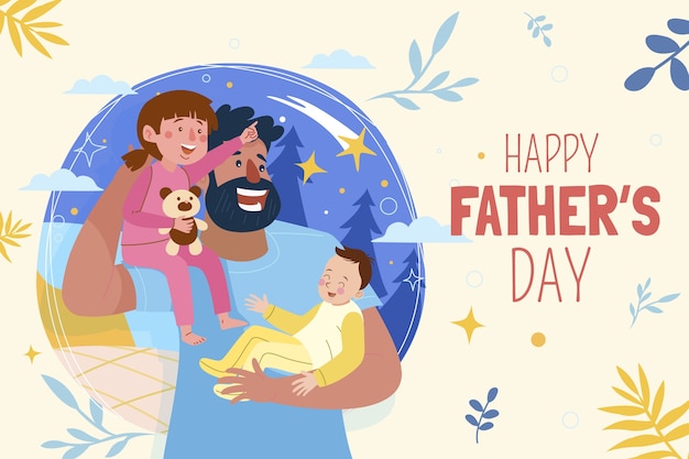 Father's day hand drawn illustration