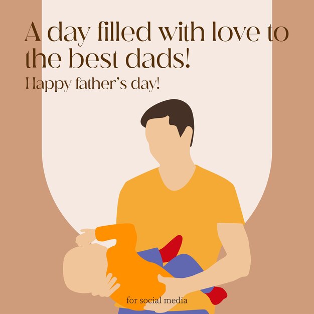 Vector father's day illustration design