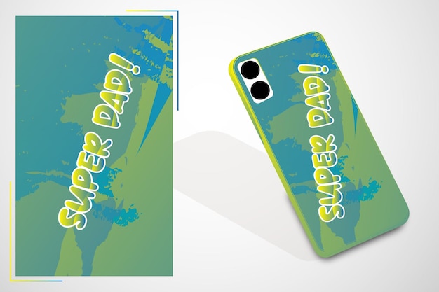 Vector father's day mobile phone cover design