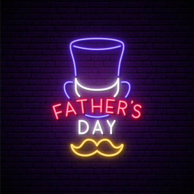 Insegna al neon per la festa del papà.