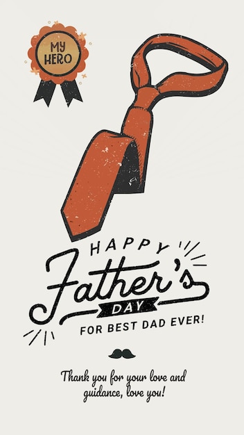 Vector father's day poster design template