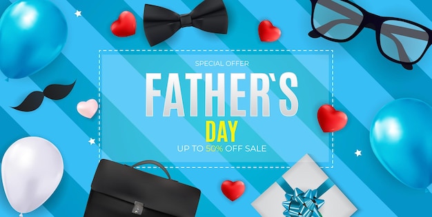 Father's Day Sale Background Poster