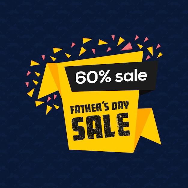 Father's day sale banner with dark background