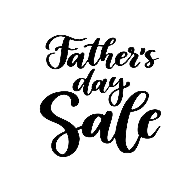 Vector father's day sale handwritten lettering