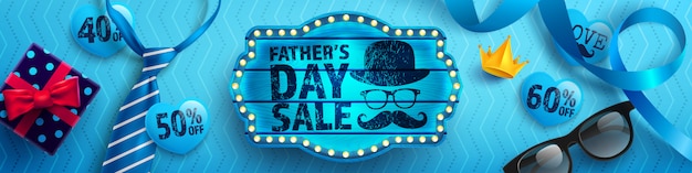 Father's day sale promotion banner