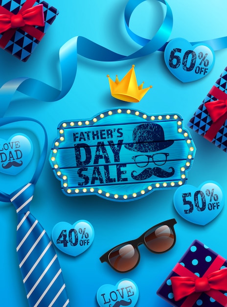 Father's day sale promotion banner