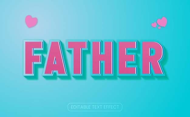 Father's Day Text Effect Fully Editable