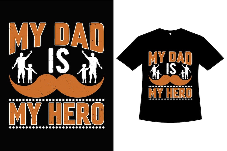 वेक्टर father's day tshirt design template papa day dad day