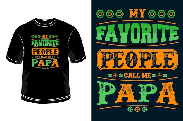 Vector father's day typography t shirt design template happy fathers day quote design
