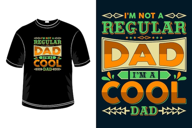 Father's day typography t shirt design template happy fathers day quote design