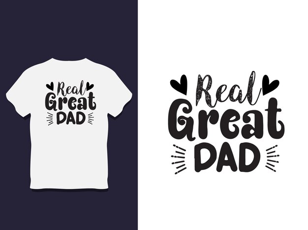 T-shirt tipografia per la festa del papà design con vettore