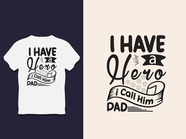 Father's day typography t shirt design with vector