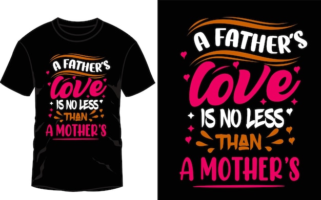 Father's day typography tshirt design template black background