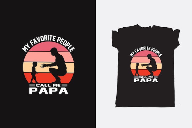 Design della maglietta di tipografia per la festa del papà