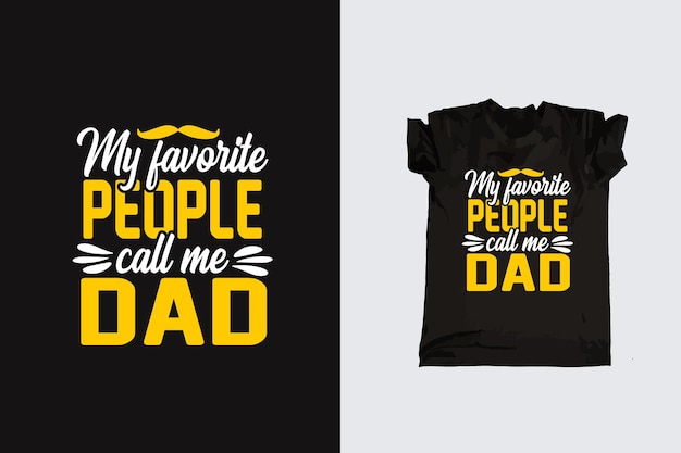 Father's day typography tshirt design