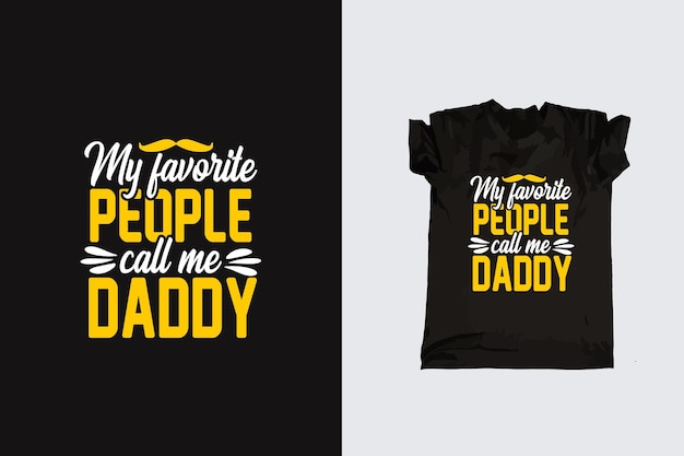 Father's day typography tshirt design