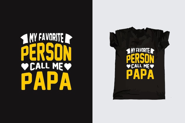 Father's day typography tshirt design