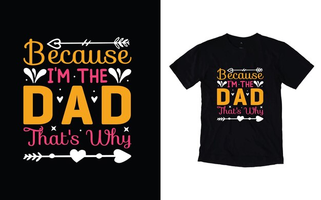 Father's Day Typography Tshirt Design