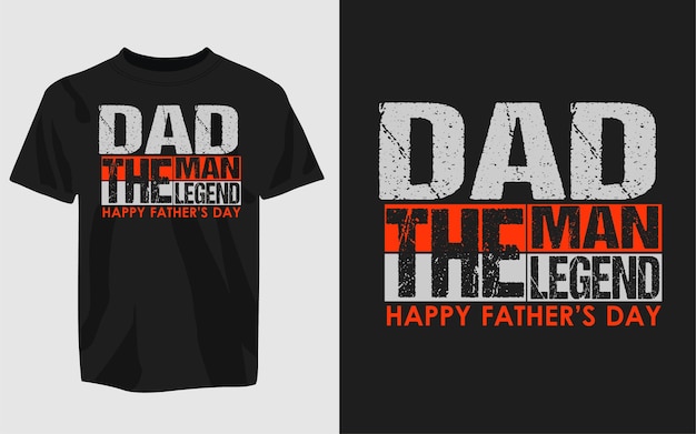 父の日のタイポグラフィとベクターTシャツのデザインテンプレート