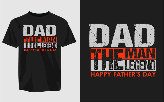 Father's day typography and vector tshirt design template