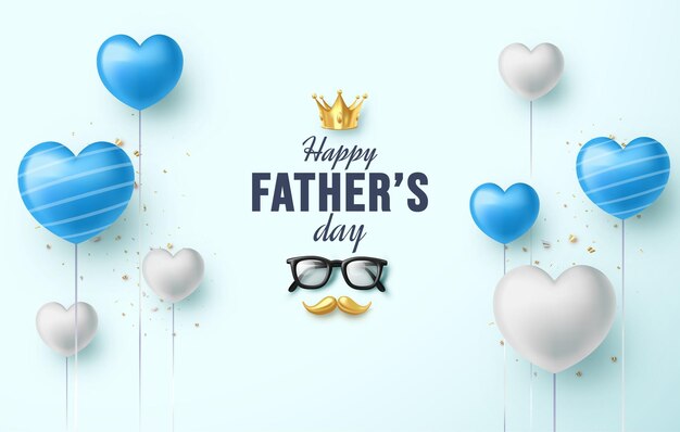 Father's day with glasses illustration under writing