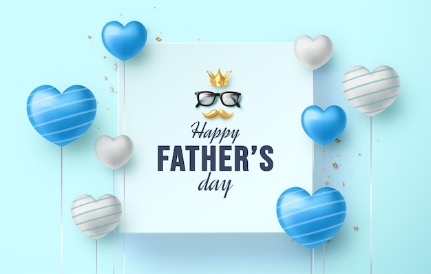 father's day with illustration of writing on white card