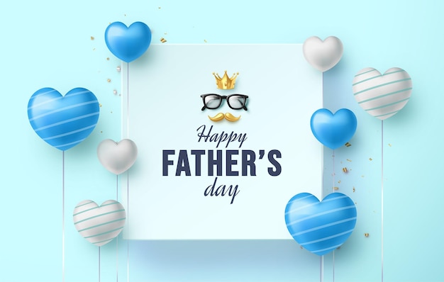 Father's day with illustration of writing on white card