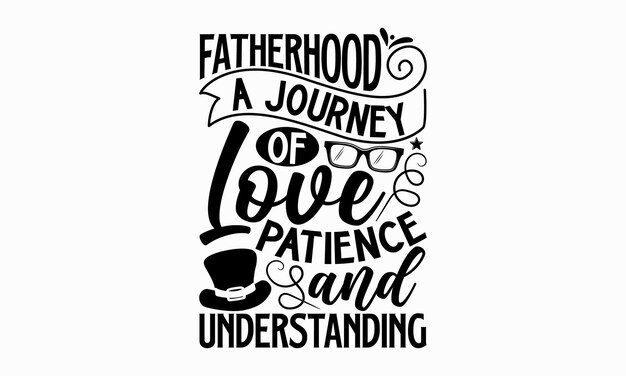 Disegno della maglietta tipografica svg del padre frase scritta disegnata a mano design tshirt calligrafia eps