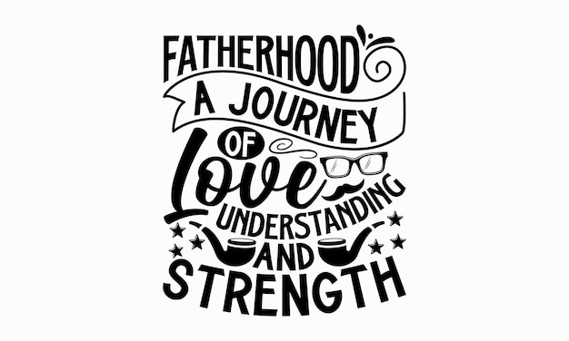 Disegno della maglietta tipografica svg del padre frase scritta disegnata a mano design tshirt calligrafia eps