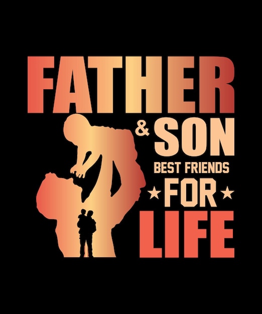父と息子の人生の親友父の日Tシャツのデザイン