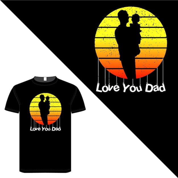 Vector father and son unique and trendy t-shirt design