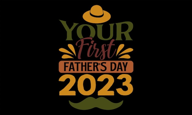 Vector father039s day svg design cutting en silhouette prints voor posters banners zwarte achtergrond