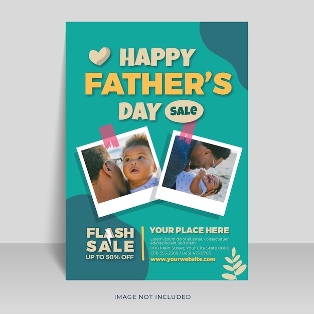 Vector father039s day vertical poster template