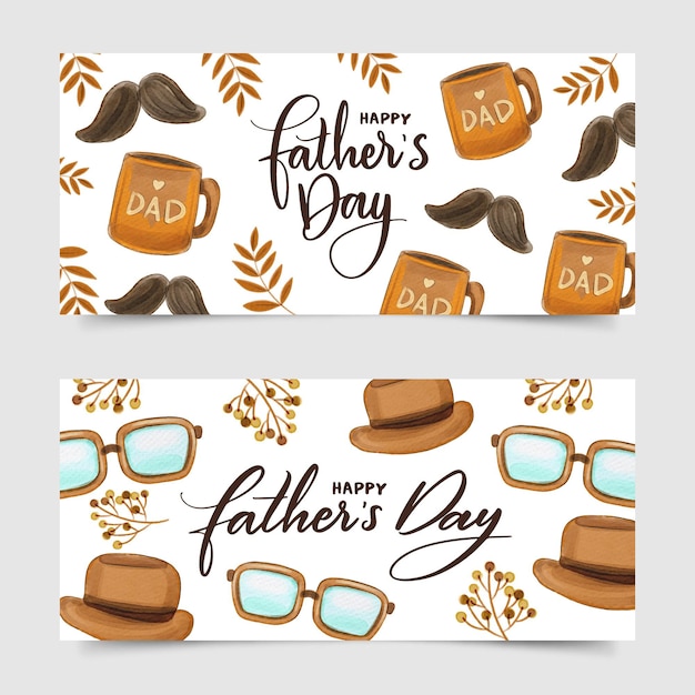 Vector fathers day banner