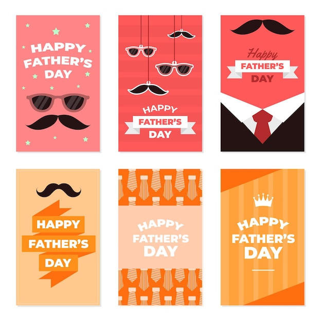 Vector fathers day card