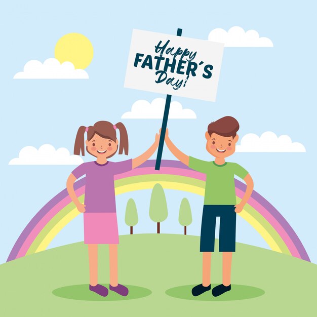 Vector fathers day cartoons