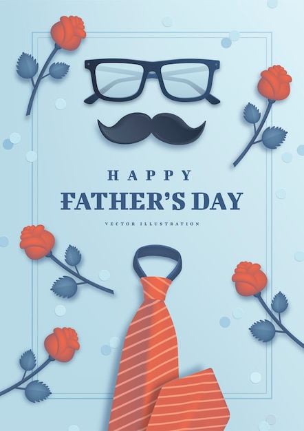 Fathers day celebration poster design